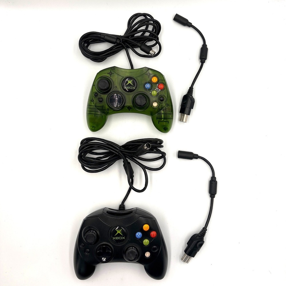 Microsoft Xbox Controller S Bundle Black & Translucent Green OEM with Adapters